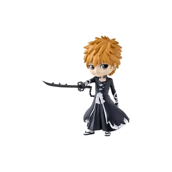 BANPRESTO Qposket Bleach BLEACH Ichigo Kurosaki Chibi Figures Black/Yellow