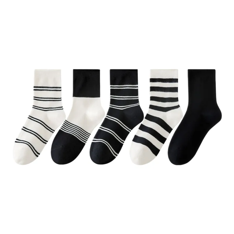 Lan Miao Mid Calf Socks Women's 5 Pack-9