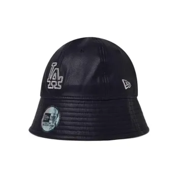 New Era PU Bucket Hats Women's Black