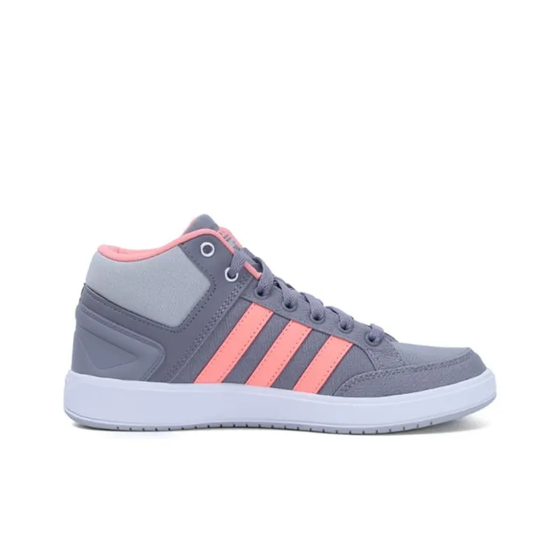 Adidas Cloudfoam All Court Anti Slip Wear Resistant Mid Top Tennis Shoes Women's Gray-1