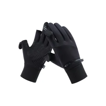 AAJF Dive Towel O Grain Flannelette Knit Gloves Unisex Black/Gray