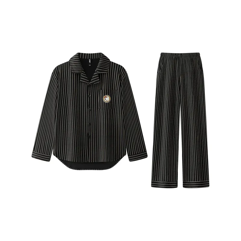 Gongdie x SNOOPY/ Pajama Set Unisex Black-1
