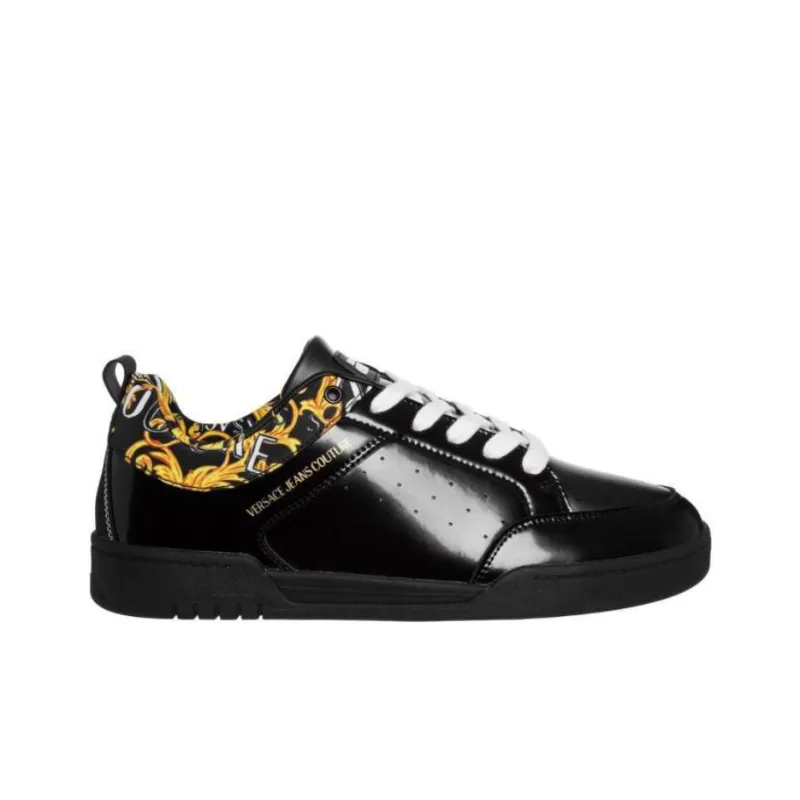 VERSACE JEANS Low Top Stylish Skateboarding Shoes Men's Black-1