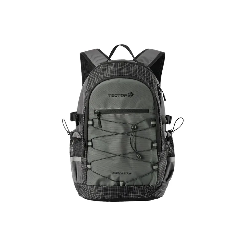 Tectop Oxford Backpack Regular Unisex Classic Black/Pine Needle Green-5