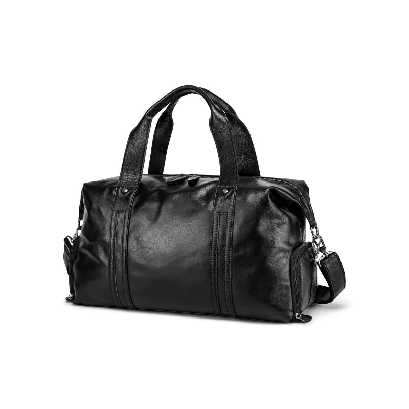 Ace Paul Top Grain Cow Leather One Shoulder Handbags Regular Unisex Black-1