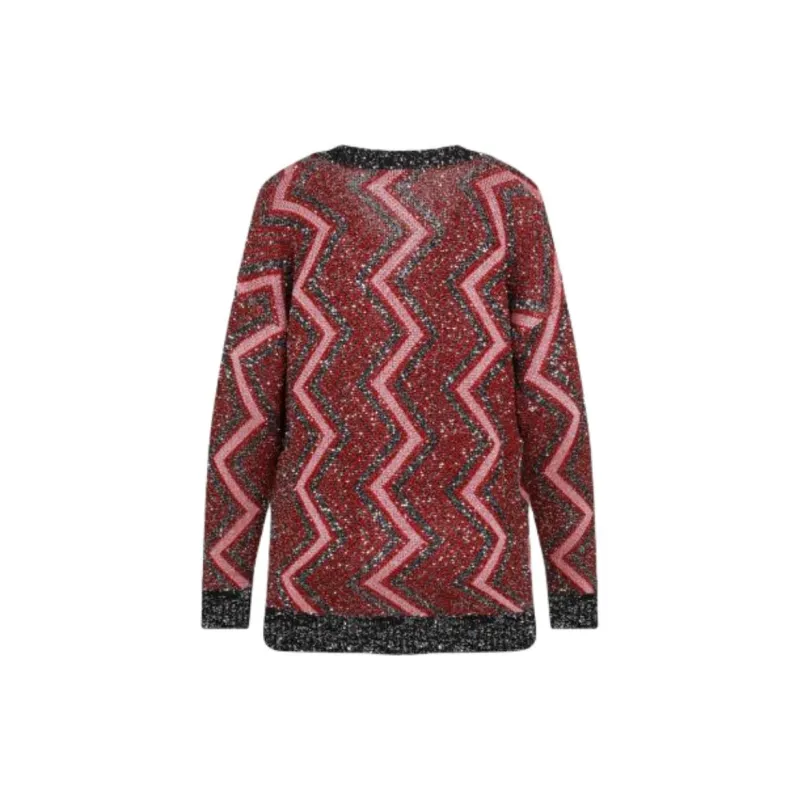 MISSONI Sequin embellished Zigzag design Cardigan-1