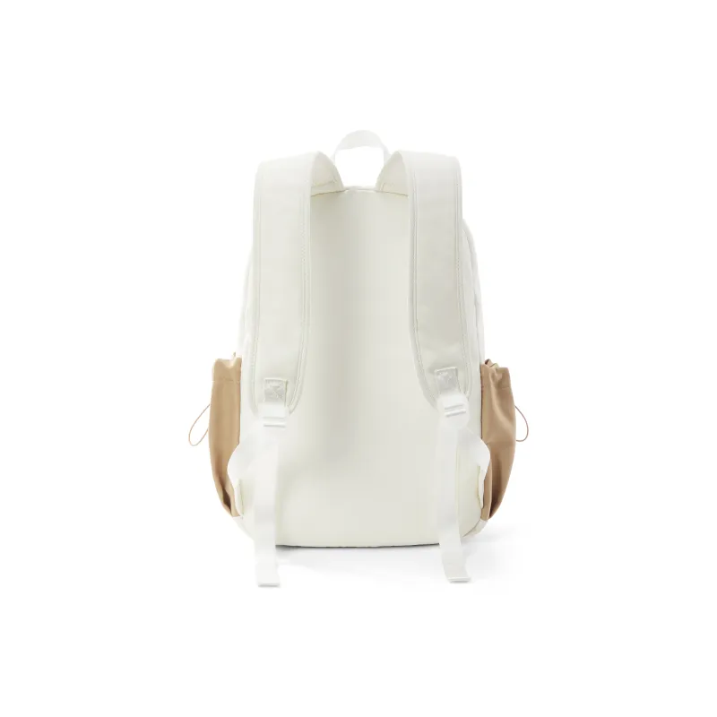 QING QI ZHE Fabric Backpacks Regular Unisex White Brown/Gray Purple/Black-2