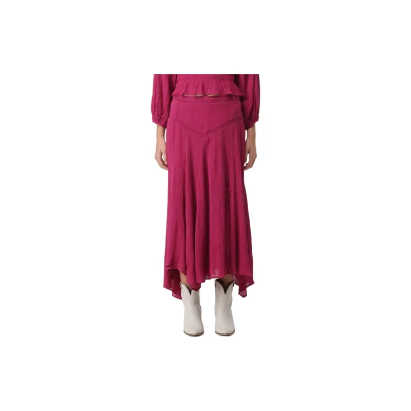 ISABEL MARANT Aline High Waist Asymmetric Midi Skirt-3
