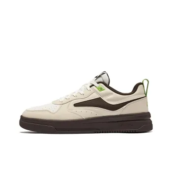 Erke Uninhibited Anti Slip Wear Resistant Low Top Skateboard Shoes Men's Warm Linen Microcrystal White