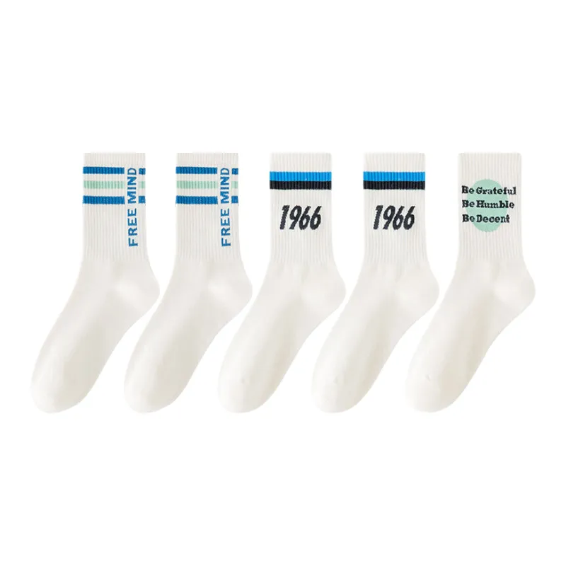 Lan Miao Mid Calf Socks Women's 5 Pack-6