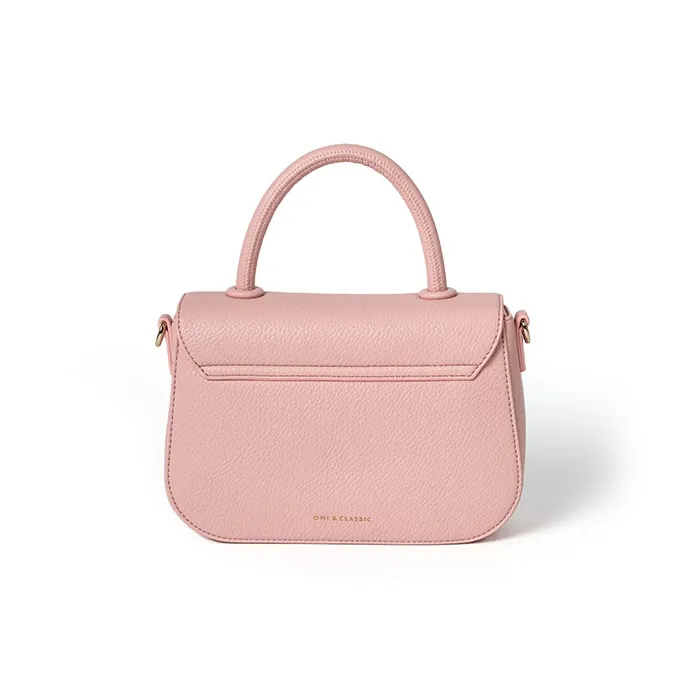 OMI Synthetic Leather Handbag Regular Women's Black/Tan/Pink/Ecru-12