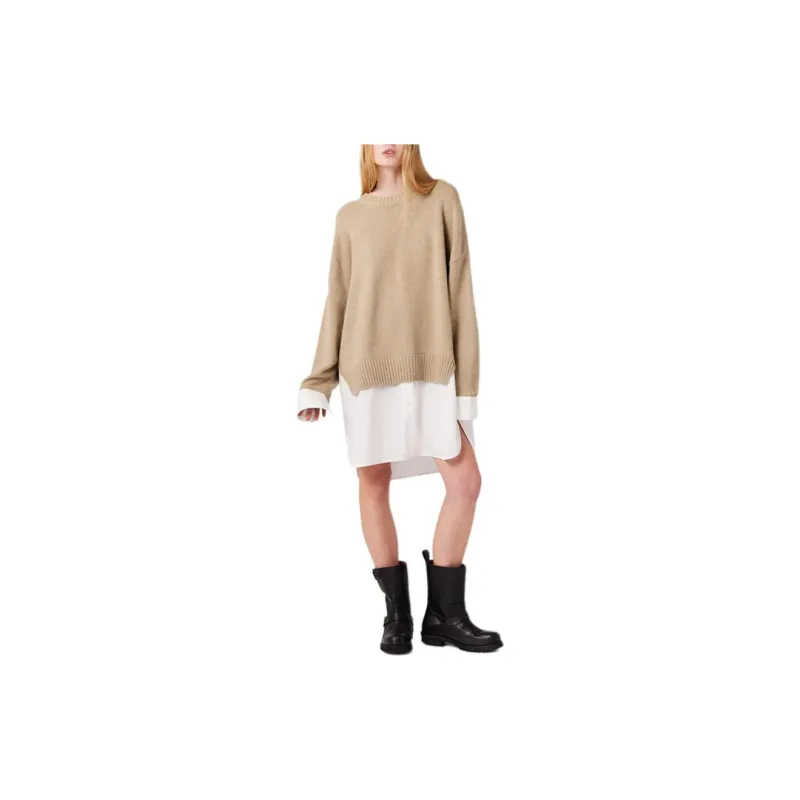 Stella McCartney FW24 Long Sleeved Dresses Women's Sandy Beige-1