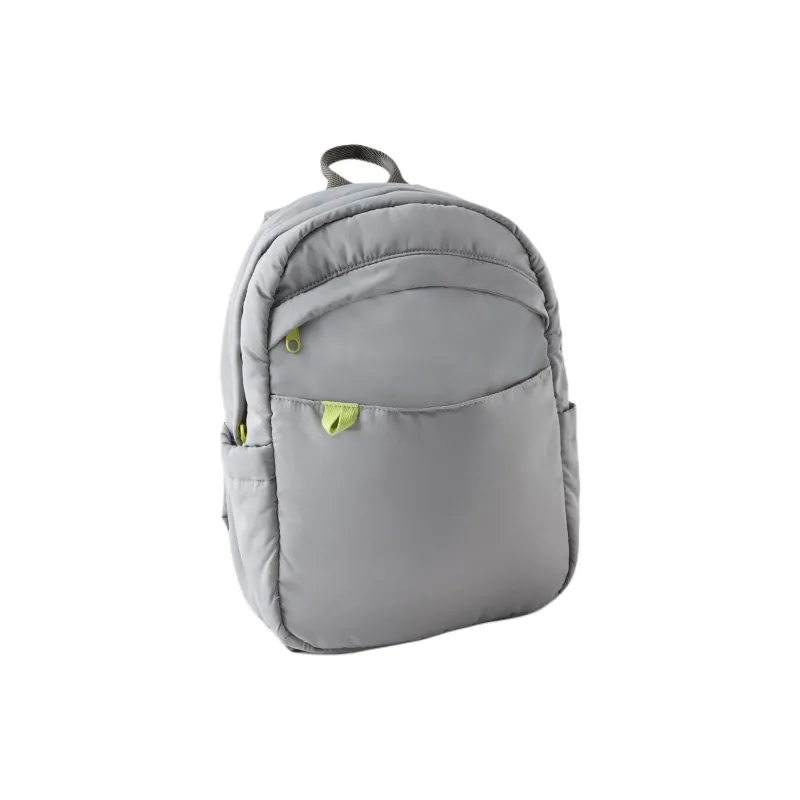 ZARA Polyester Backpack Unisex Gray-3