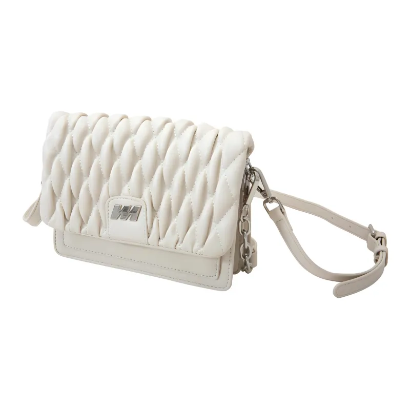 MQ PU Cloud Bag Shoulder Bag Portable Crossbody Bag Shoulder Bag Regular Women's White/Black-2