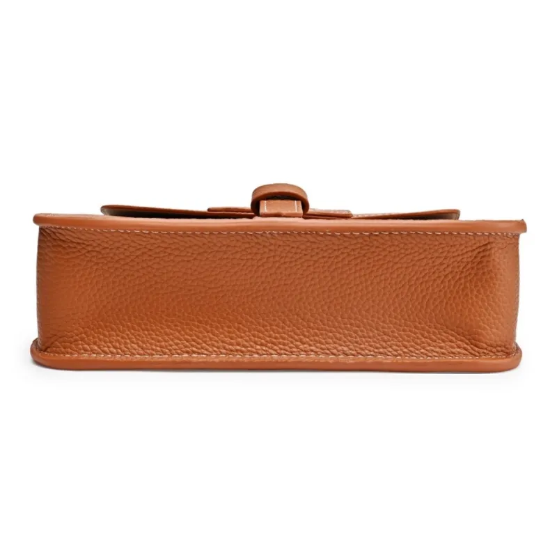 AQUASCUTUM Top Grain Cow Leather Shoulder Bag Regular Women's Brown-4