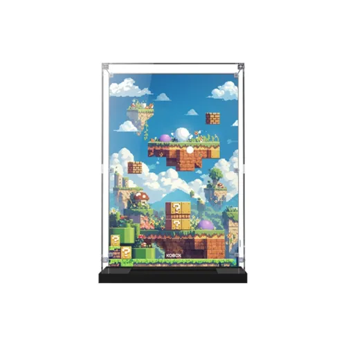 KGBOX Dust Cover For 71438 Super Mario World, Mario & Yaosiacrylic Display Box Model Accessories