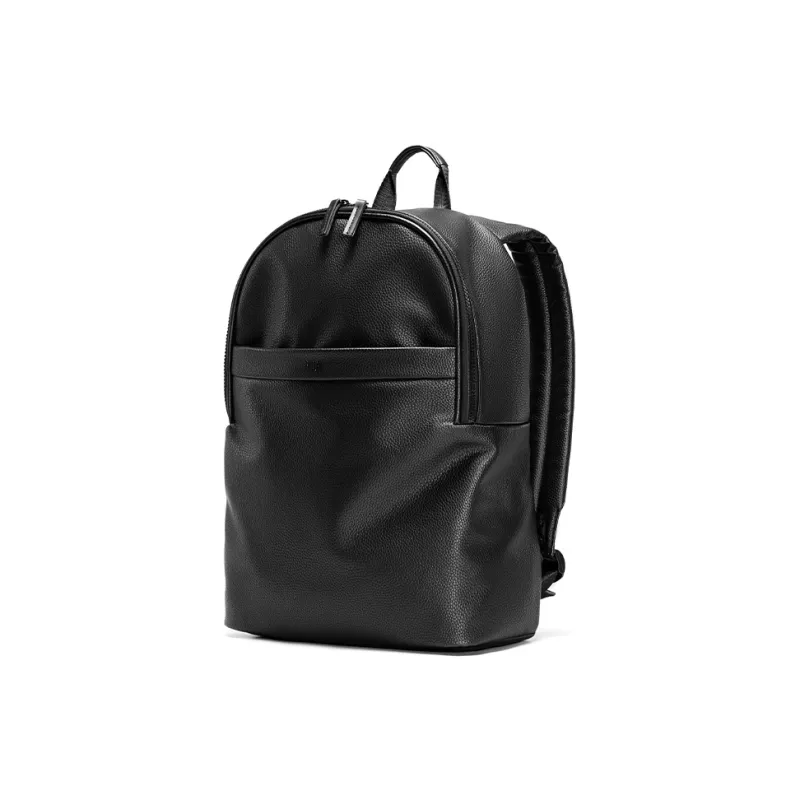 HLA PU Backpack Travel Laptop Bag Regular Unisex Black-1