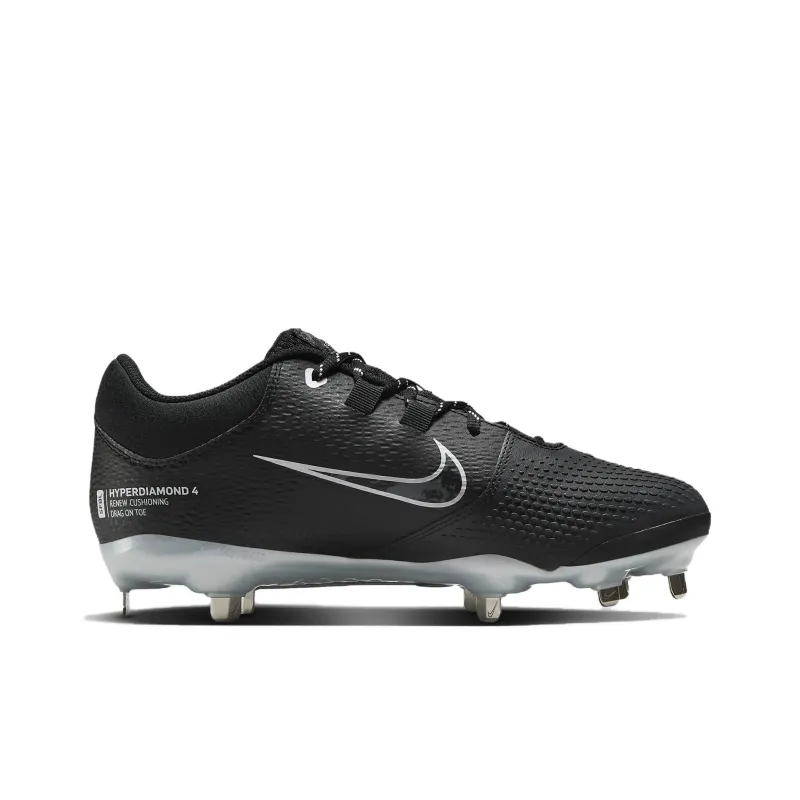 Nike Hyperdiamond 4 Pro Black Pure Platinum Iron Grey Women's-1