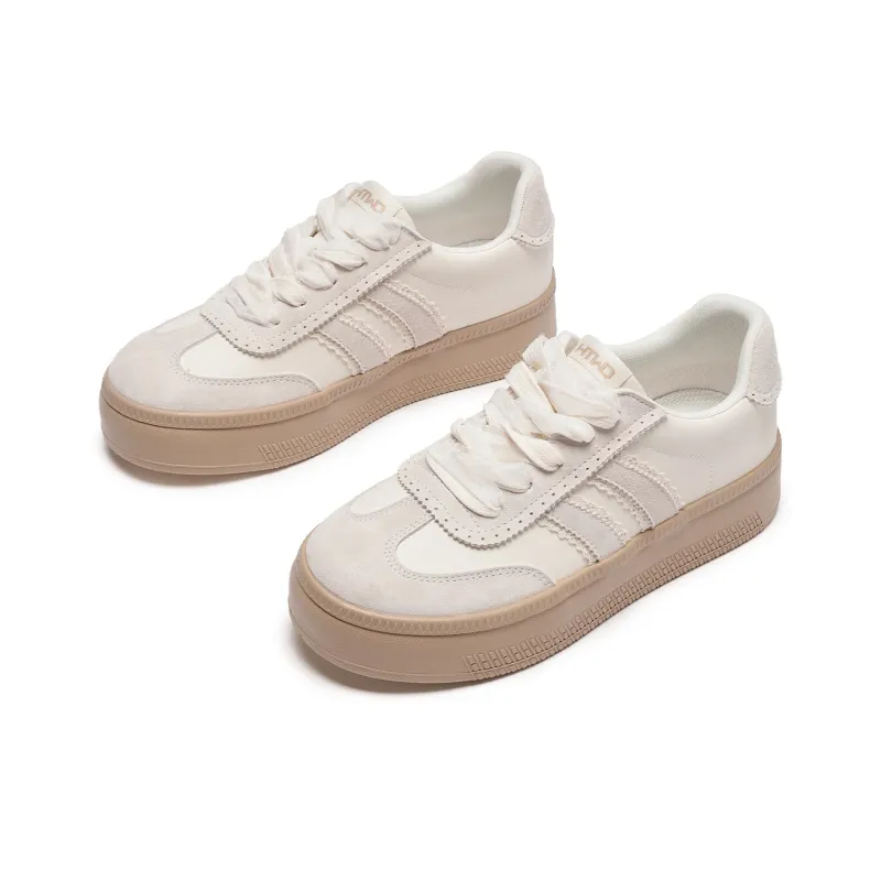 Hotwind Cream Lace Series Low Top Skateboard Shoes Women's-4