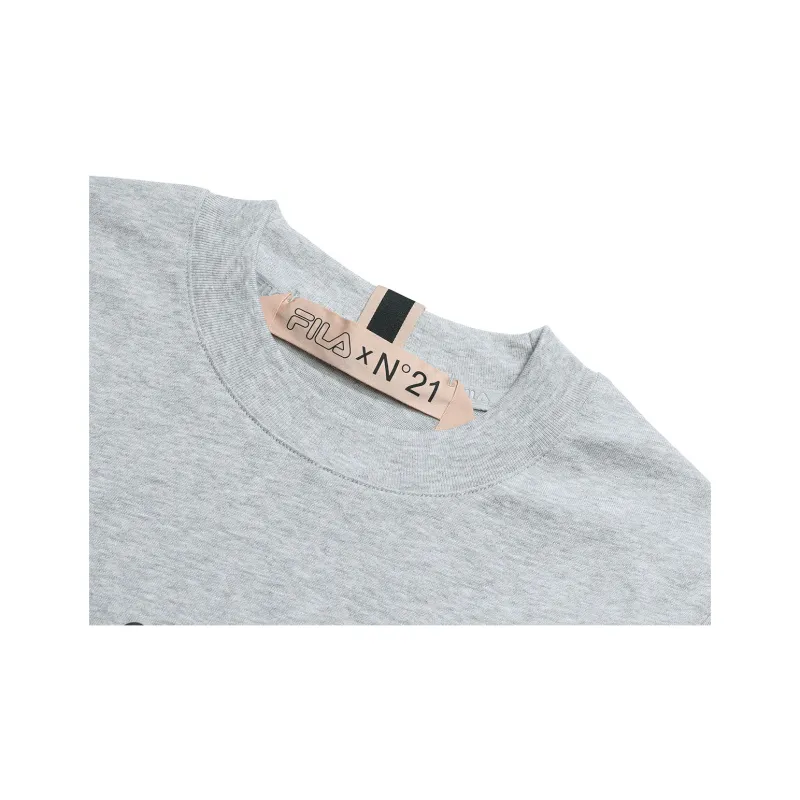 FILA FUSION FILA FUSION X N°21 Co branded Series T Shirt Women's Mist Heather Gray-3