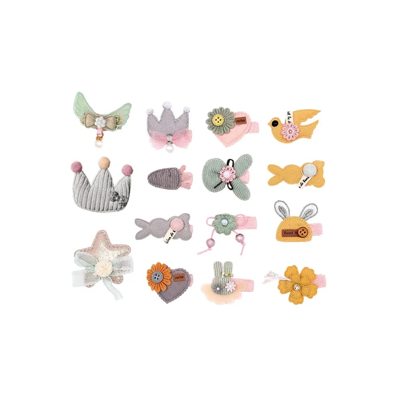 ROYALSASA Fabric Hair Clips Kids'-1