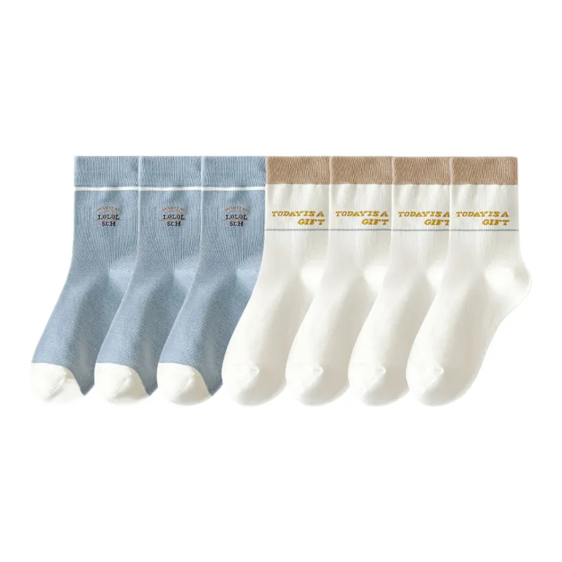 Lan Miao Mid Calf Socks Women's 7 Pack-7