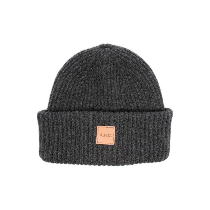 A.P.C . Michelle Logo patch Beanie-0