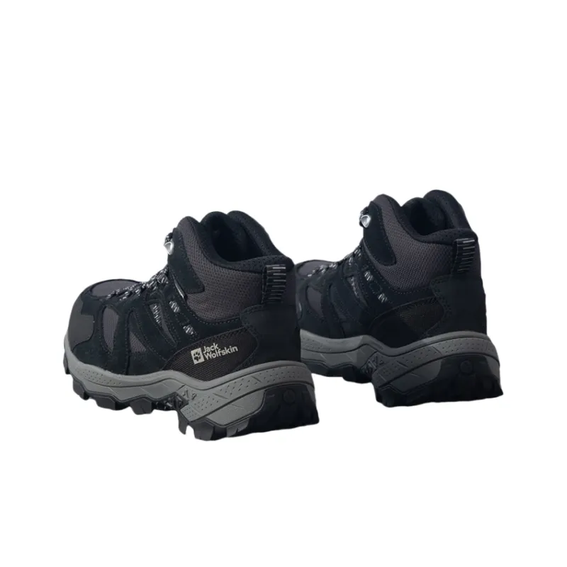 Jack Wolfskin Wear resistant And Lightweight Mid Top Trekking Shoes Men's Black-2