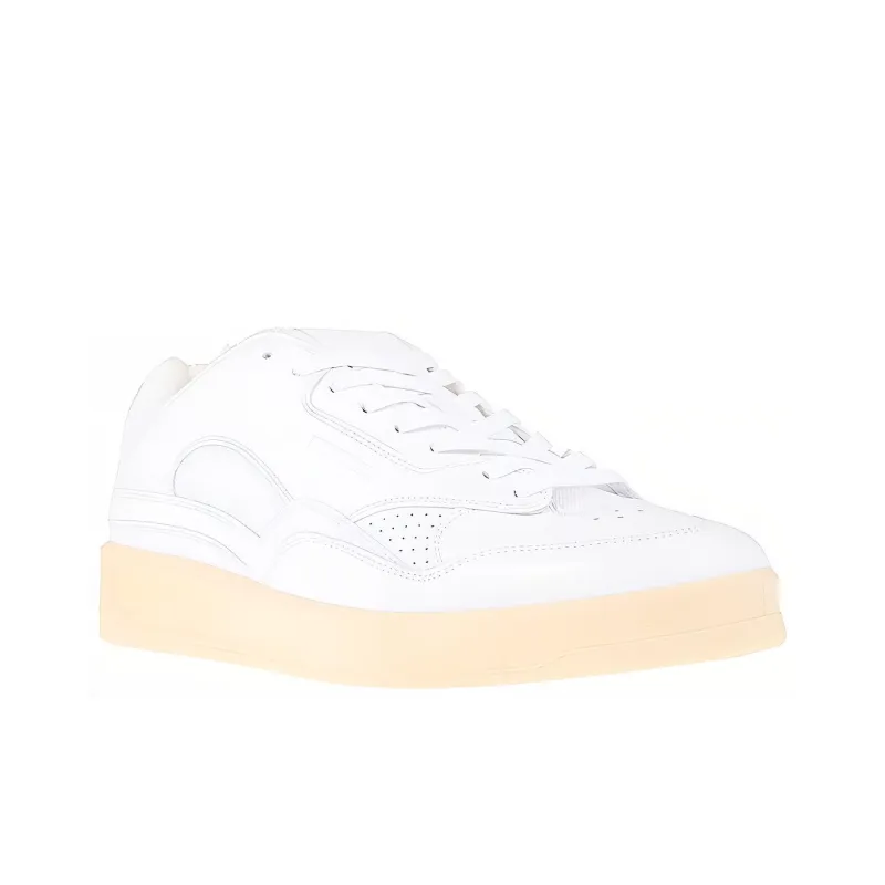 JIL SANDER Panelled Low-top Leather Sneakers-2