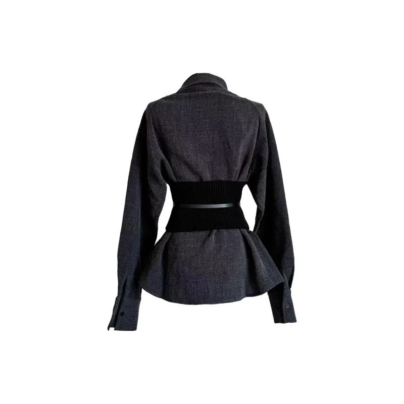 COVER TIME Shirt Women's Dark Gray-1