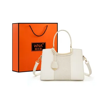Vigno Synthetic Leather Handbag, One Shoulder, Crossbody Bag Regular Women's White/Red