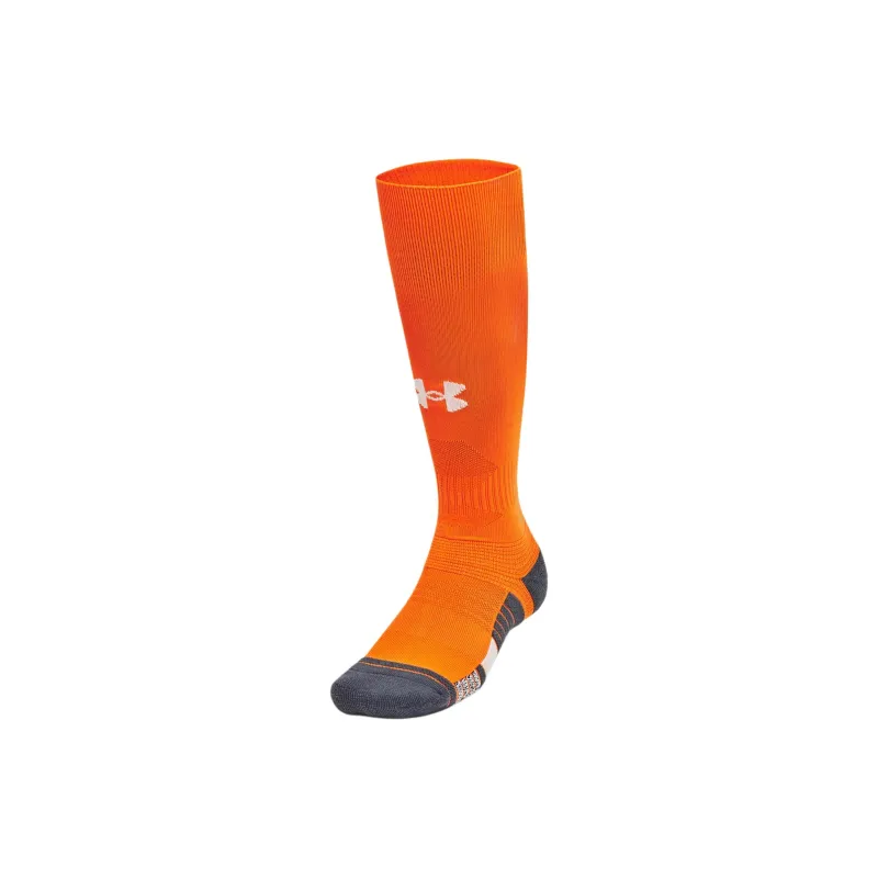 Under Armour Magnetico Grip Knee-High Socks Unisex 1 Pack Team Orange/Stadium Gray/White-0