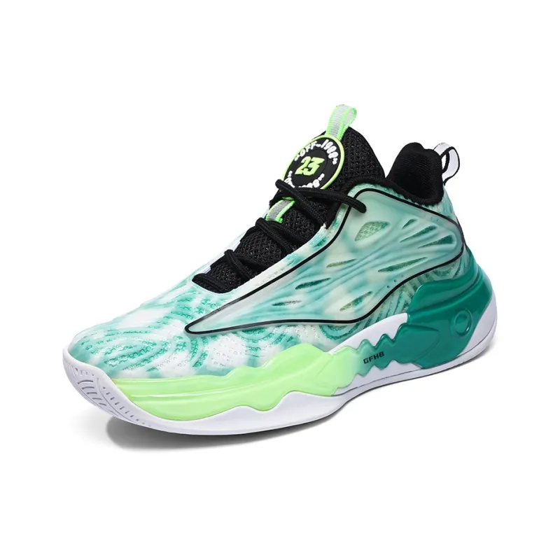 Kung Fu Partners Anti-Slip Wear-Resistant Warm Rebound Reflective With High Visibility Mid-Top Basketball Shoes Unisex-1