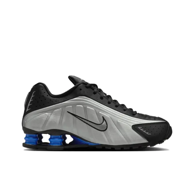 Nike Shox R4 Metallic Silver Black Racer Blue Women's-1