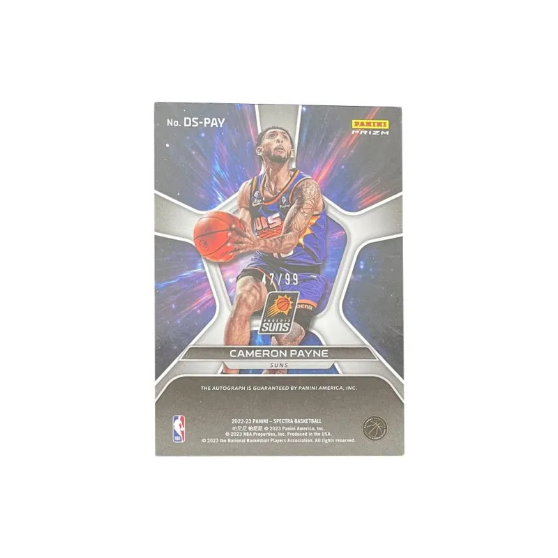 PANINI 2022 23 Sun, Spectrum, Cam, Payne 47/99 Edition, Signature Card, Star Card, Card Passable Sports Cards 1 Pc-1