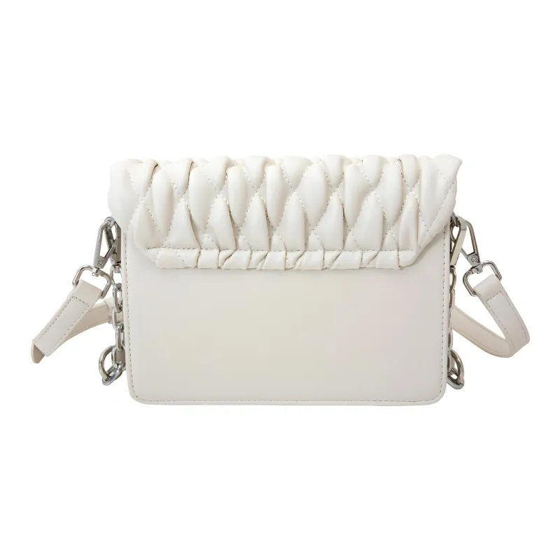 MQ PU Cloud Bag Shoulder Bag Portable Crossbody Bag Shoulder Bag Regular Women's White/Black-3