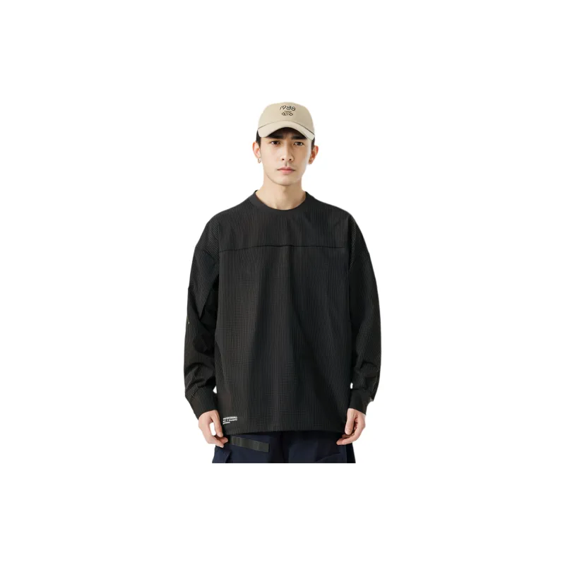 PEACEBIRD MEN Eye C Collaboration Series Sweatshirt Men's Black-2