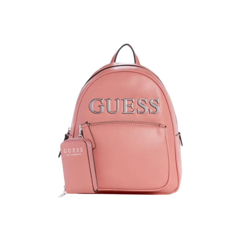 GUESS Artificial Leather Backpack Regular Women's Pink-0