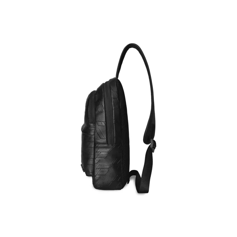 ONRF Polyvinyl Chloride Sling Bag, Crossbody Bag Men's Black-2