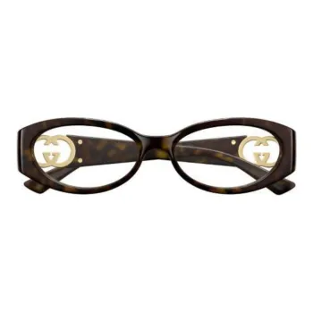 GUCCI Acetate Oval Sunglasses Women's Brown/Havana