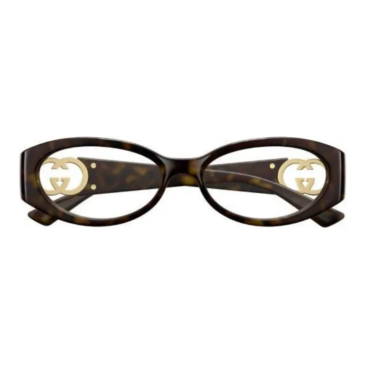 GUCCI Acetate Oval Sunglasses Women's Brown/Havana-0