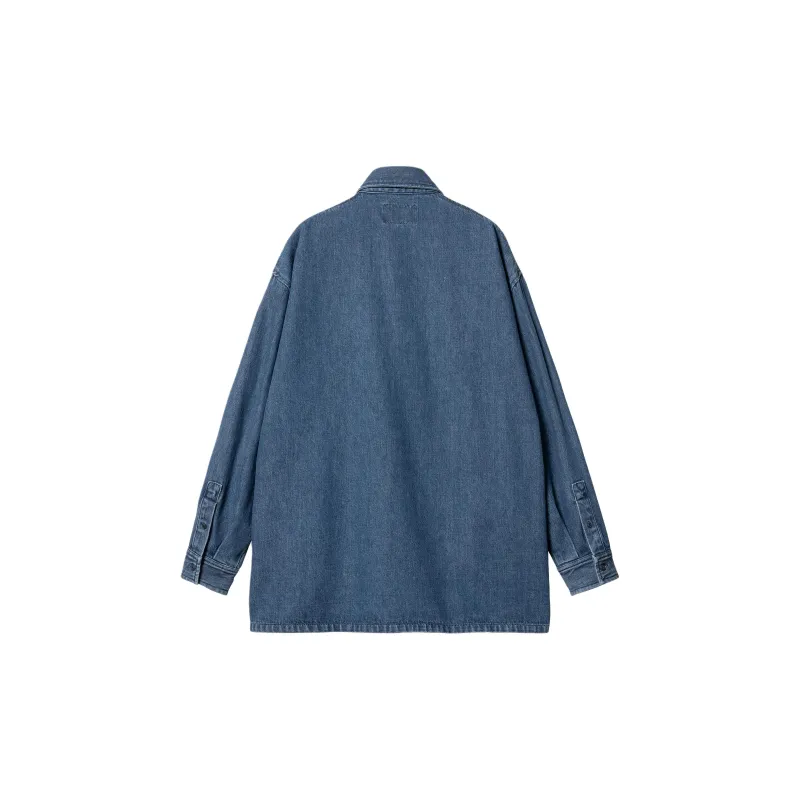 Carhartt WIP FW24 W' Glennon Shirt Jac Denim Jacket Women's Blue-1