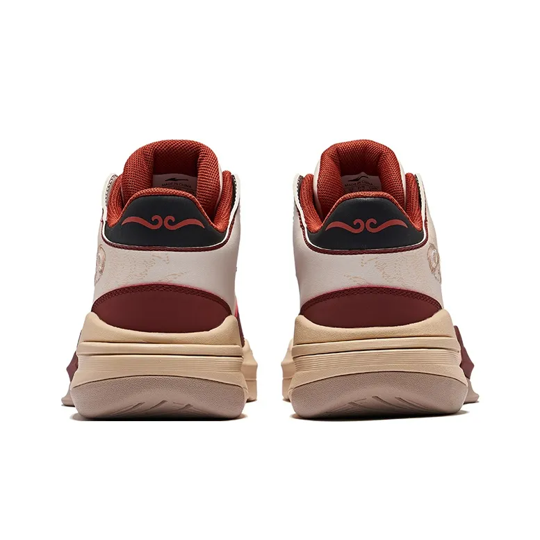 Erke Battery Panda 3V2 Anti-Slip Wear-Resistant Low-Top Skateboard Shoes Men's Floating Rock Grey Bordeaux Red-3