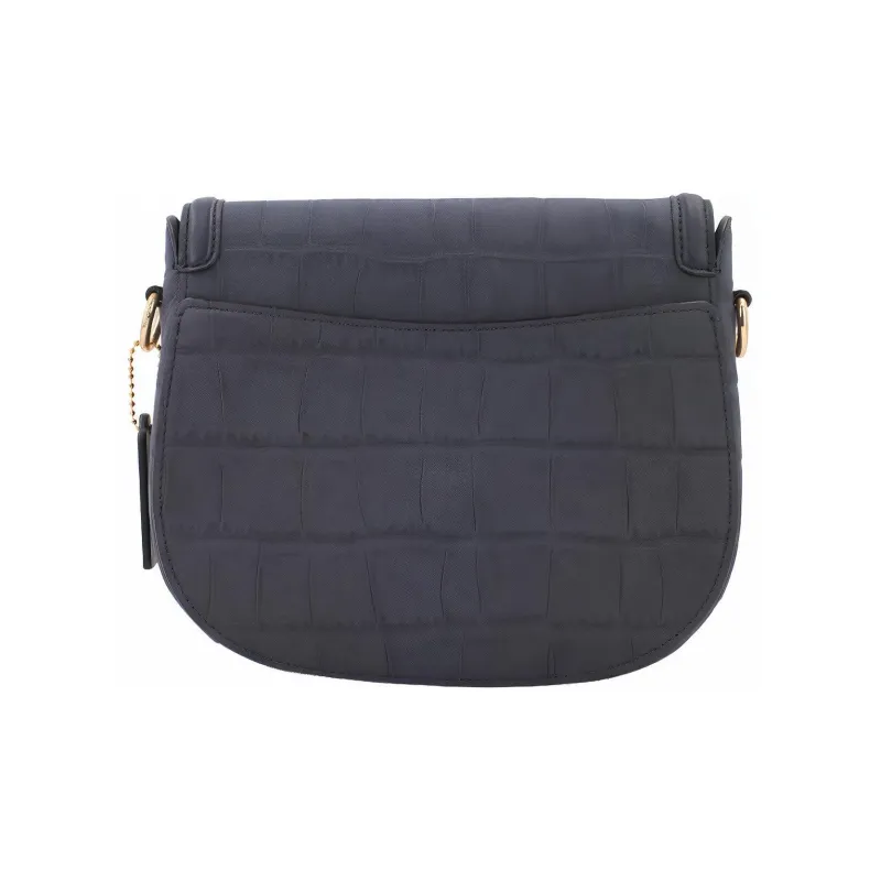 COACH Jade Leather Saddle Bag Shoulder Bag Crossbody Bag Handbag Small Size Women's Dark Blue-3