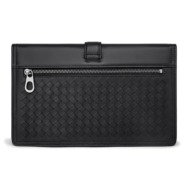 FAIRWHALE Genuine Leather Clutch Men's Elegant Black-3