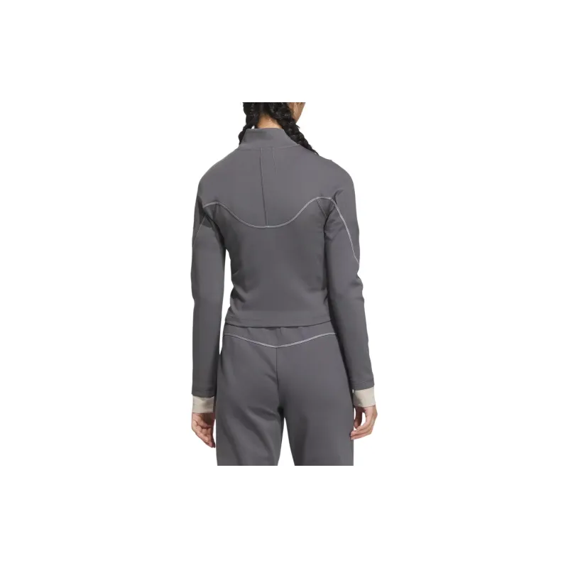 Adidas FW24 Sweatshirt Women's Dark Gray/Yellow-2