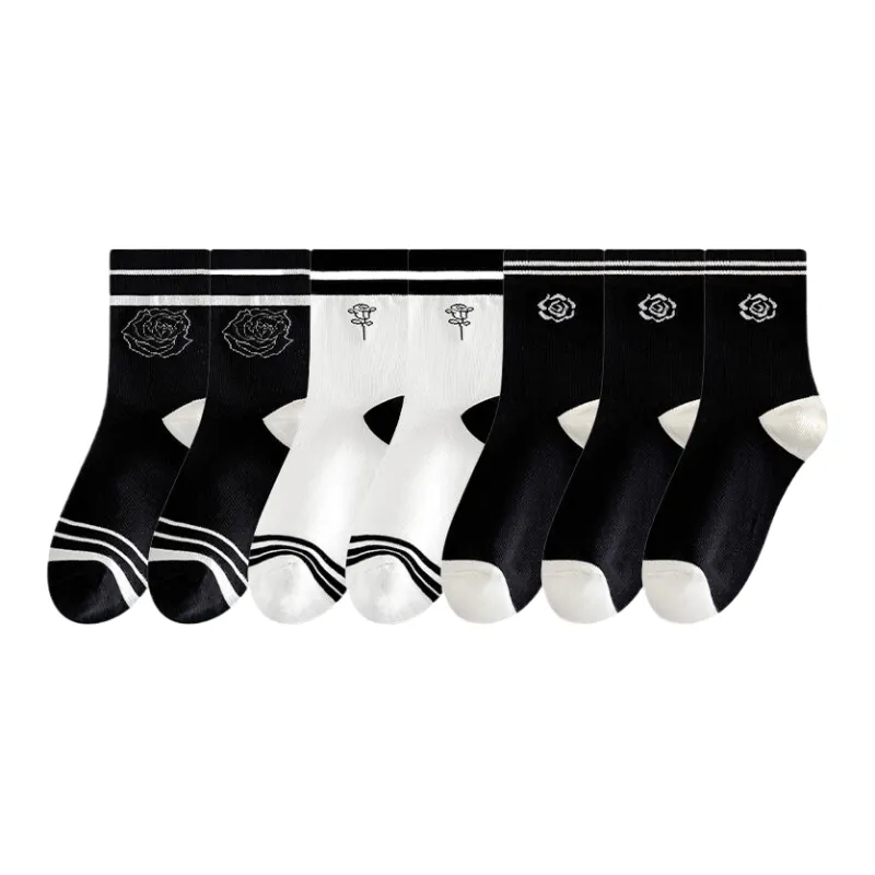 Lan Miao Mid Calf Socks Women's 7 Pack-3