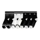 2 Black Rose+2 Line White Rose+3 Pack Stripe Black Rose Guai