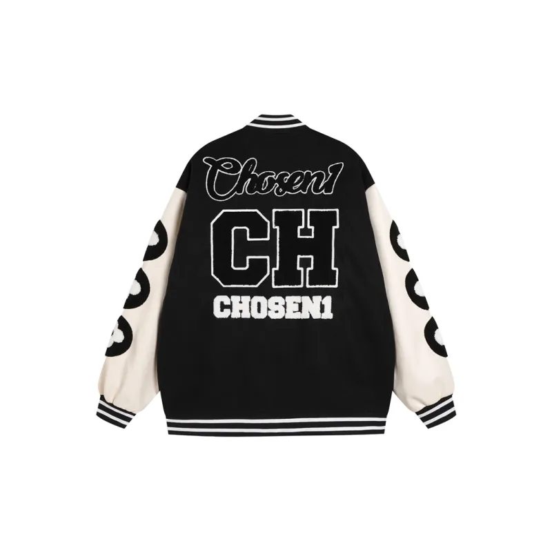 CHOSEN1 CH Small Flower Baseball Jacket Unisex-1