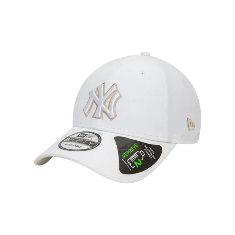 New Era Recycled Polyester Baseball Caps Unisex White-0